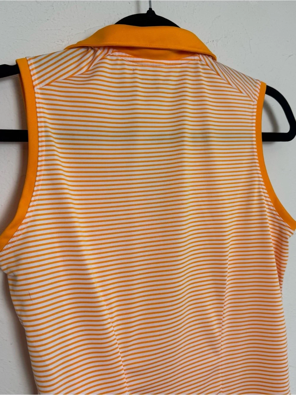 Nike Golf Dri Fit Striped Sleeveless Collar Polo